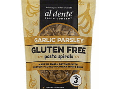 Al Dente Pasta Spirals Gluten Free. Garlic Parsley