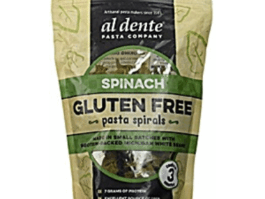 Al Dente Gluten Free Pasta Spirals. Spinach. 8 Oz.