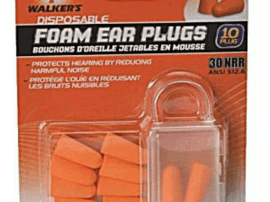 Walkers GWPFP Foam Earplugs. 30 DB. Orange. 5 Pair